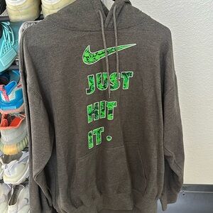 Nike hooded sweatshirt 4/20 “JUST HIT IT”